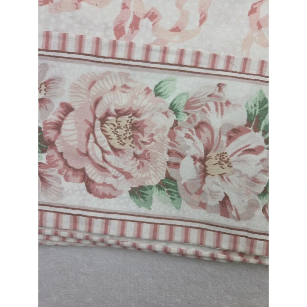 Vintage 80 90s Cottagecore Grandmillennial Floral Valances Dots Bows Ribbons Set